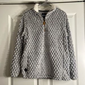 Quarter zip, fuzzy, simply, southern jacket